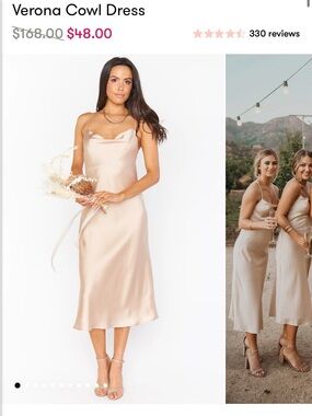 Show Me Your MuMu Verona Cowl Midi Dress - Champagne